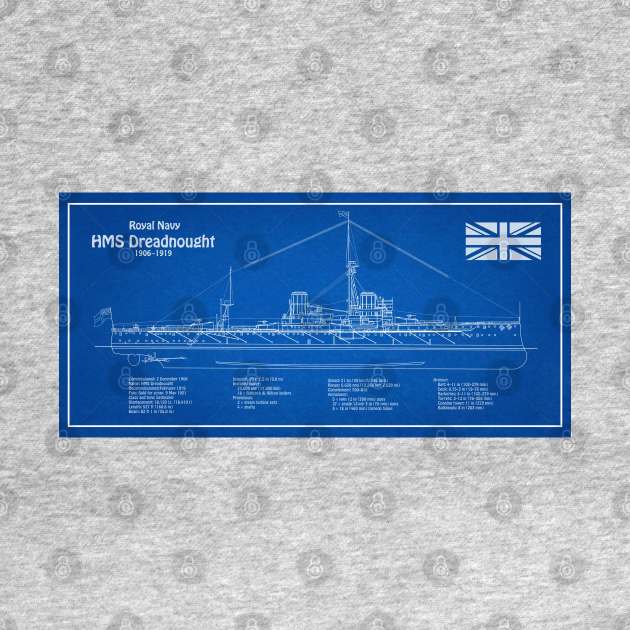 HMS Dreadnought ship plans - ADL by SPJE Illustration Photography